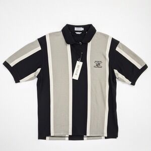 NWT! Lady Player Vtg Buick Challenge Golf Polo Shirt Vertical Stripe Sz L Retro